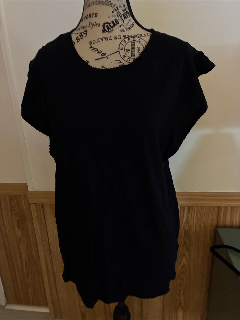 Style & Co Classic Women's Black Cap Sleeve Top XL good condition
